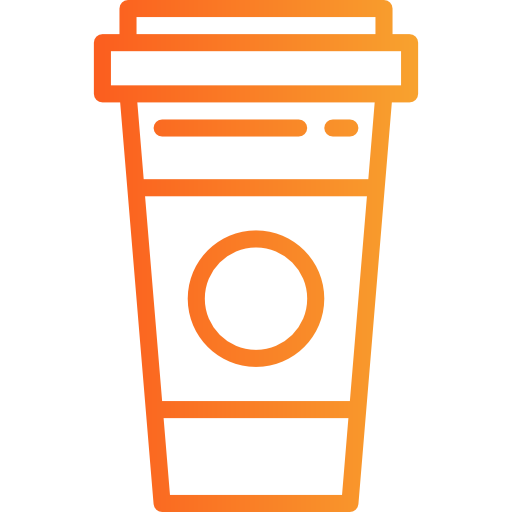 filiżanka kawy Smalllikeart Gradient ikona