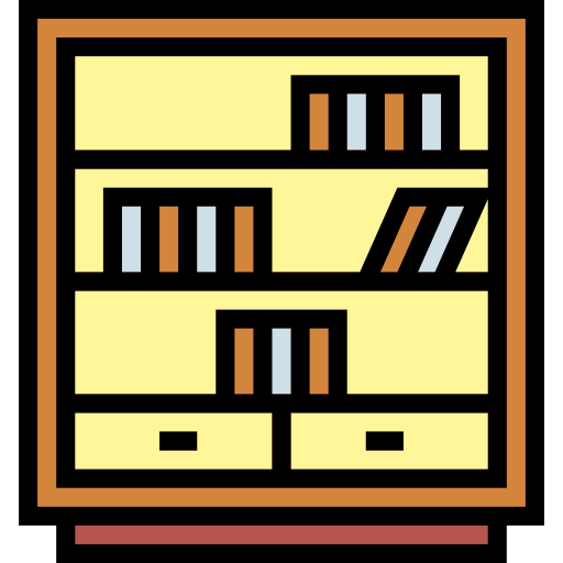 boekenplank Smalllikeart Lineal Color icoon