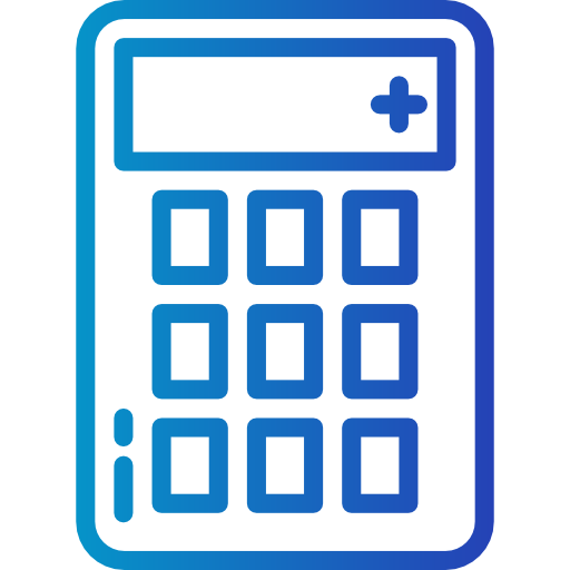 rekenmachine Smalllikeart Gradient icoon