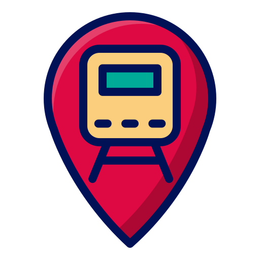estación de tren Generic Outline Color icono