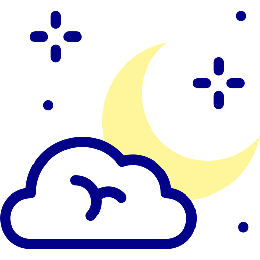 luna creciente Detailed Mixed Lineal color icono