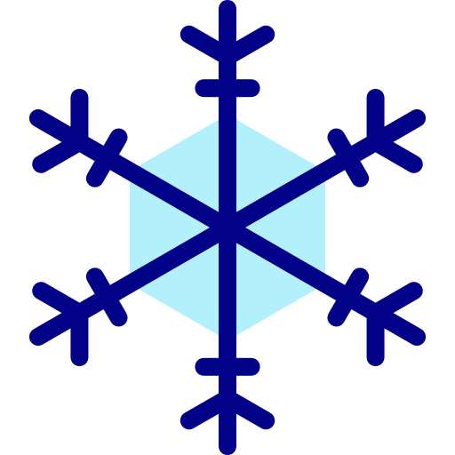 Snowflake Detailed Mixed Lineal color icon
