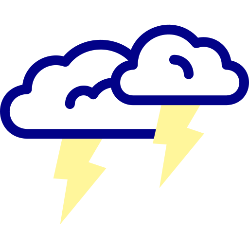 폭풍 Detailed Mixed Lineal color icon