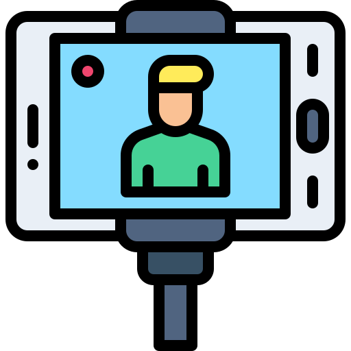vlogger Generic Outline Color icon