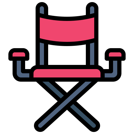 silla de director Generic Outline Color icono