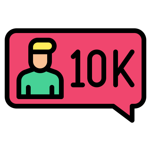 10.000 follower Generic Outline Color icon