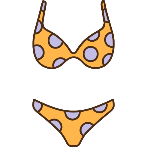 bikini Generic Thin Outline Color icoon