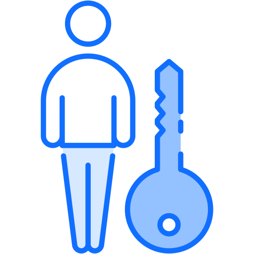 Key person Generic Blue icon