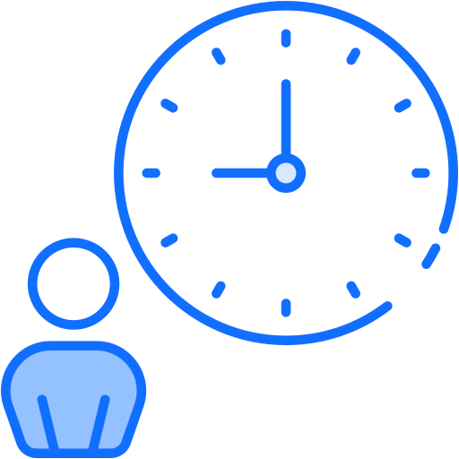 근무시간 Generic Blue icon