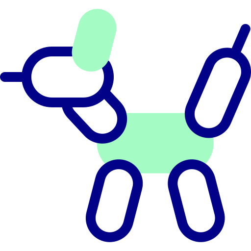 風船犬 Detailed Mixed Lineal color icon