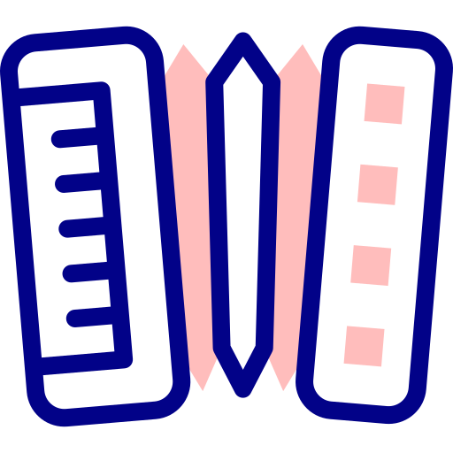 アコーディオン Detailed Mixed Lineal color icon