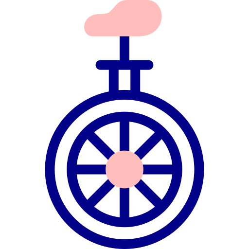 一輪車 Detailed Mixed Lineal color icon
