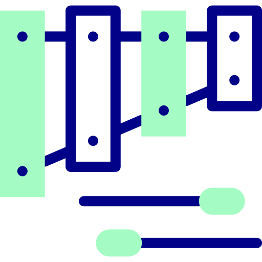 ksylofon Detailed Mixed Lineal color ikona