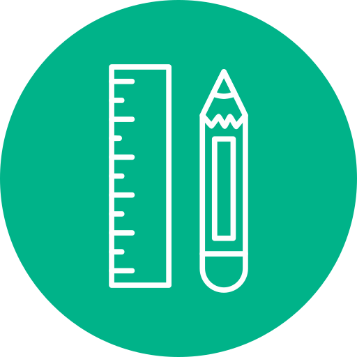 ołówek i linijka Generic Flat ikona