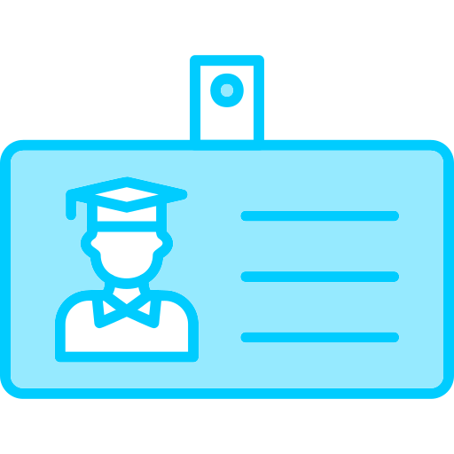 Student card Generic Blue icon