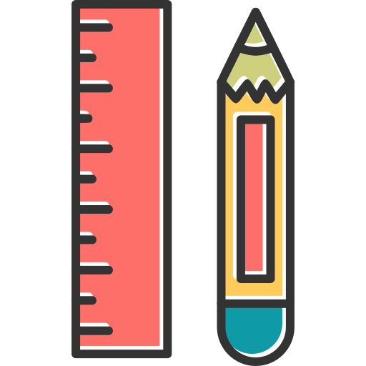 lápiz y regla Generic Color Omission icono