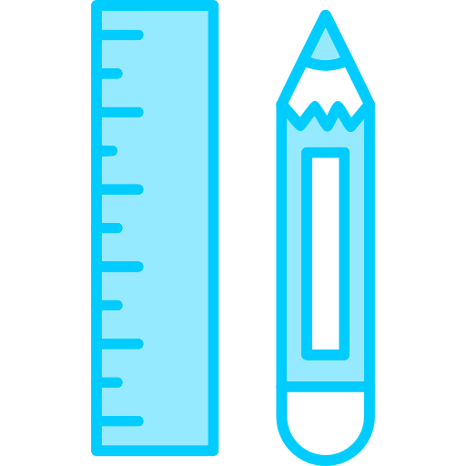 鉛筆と定規 Generic Blue icon