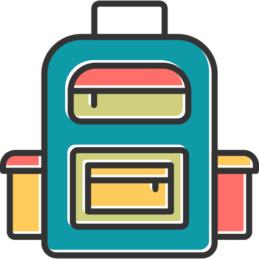 School bag Generic Color Omission icon