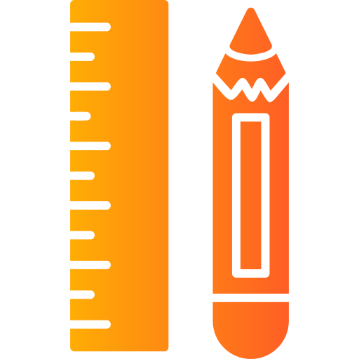 crayon et règle Generic Flat Gradient Icône