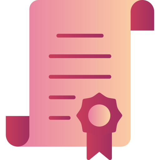 Certificate Generic Flat Gradient icon