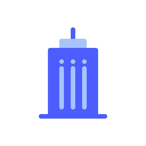 wolkenkrabber Generic Blue icoon
