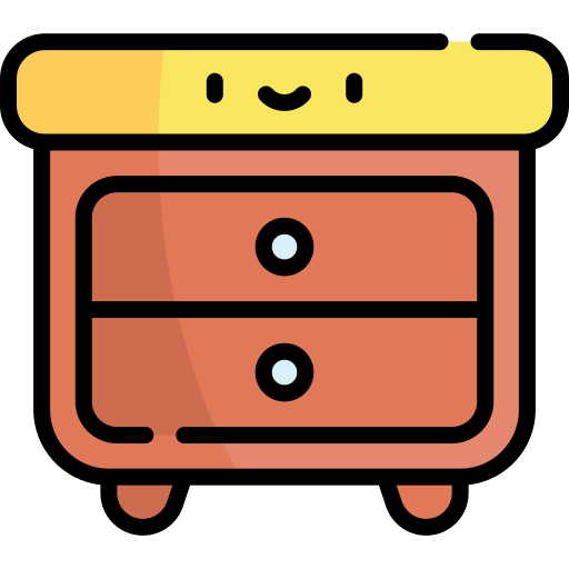 Ящик стола Kawaii Lineal color иконка