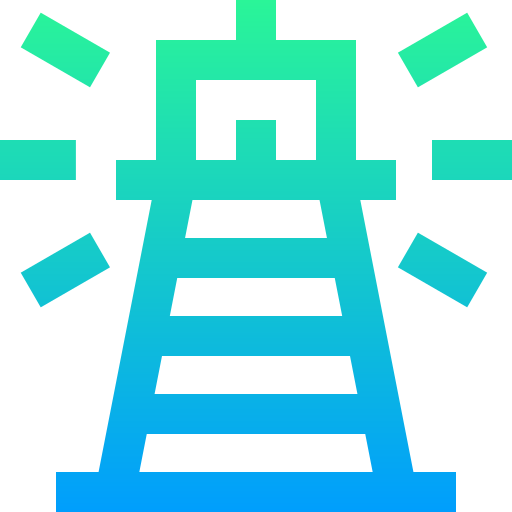 Lighthouse Super Basic Straight Gradient icon