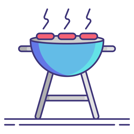 barbecue grill Flaticons Lineal Color Icône