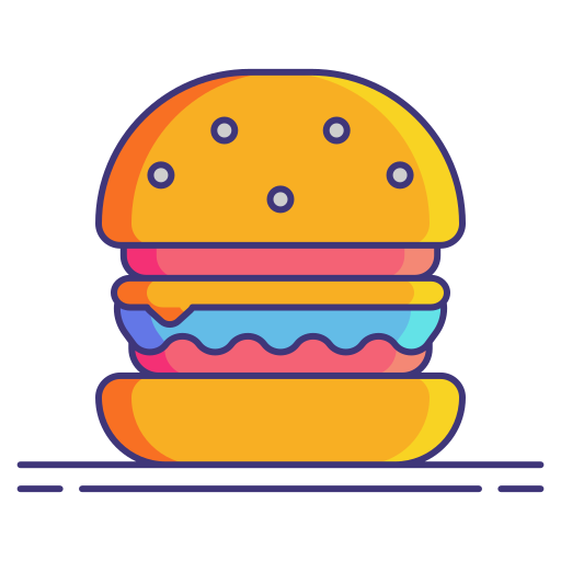 бургер Flaticons Lineal Color иконка