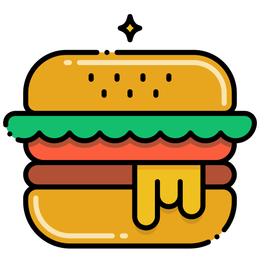 hamburger Flaticons Lineal Color icona
