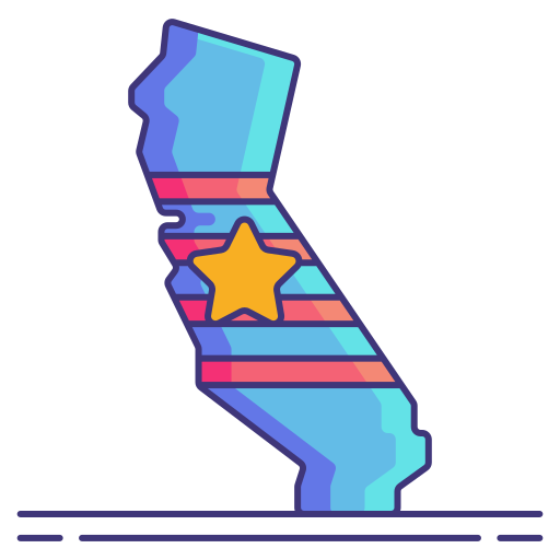 캘리포니아 Flaticons Lineal Color icon