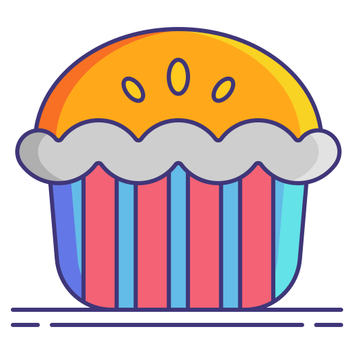 cupcake Flaticons Lineal Color icona