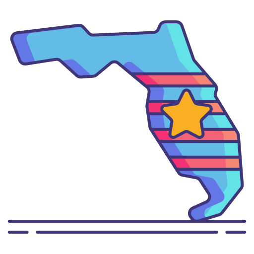 Флорида Flaticons Lineal Color иконка