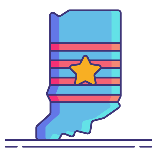 インディアナ州 Flaticons Lineal Color icon