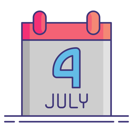 4 июля Flaticons Lineal Color иконка