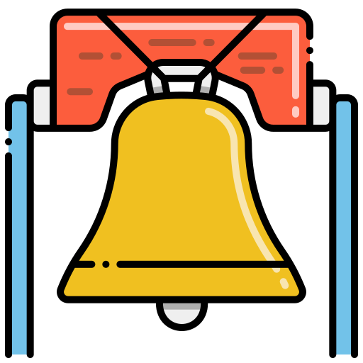 campana de la libertad Flaticons Lineal Color icono