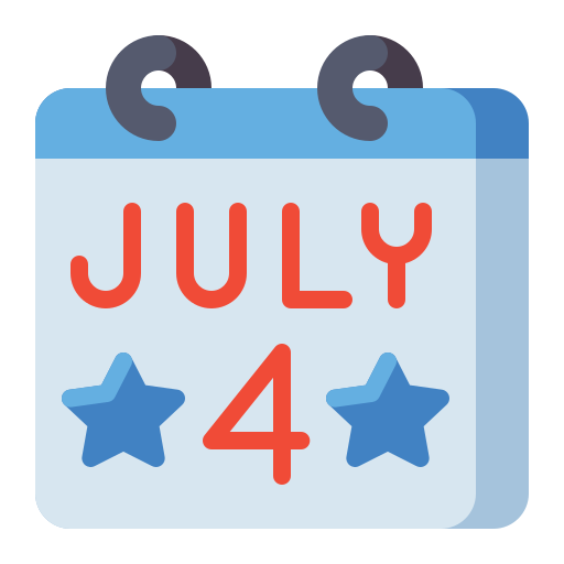 4 juli Flaticons Flat icoon