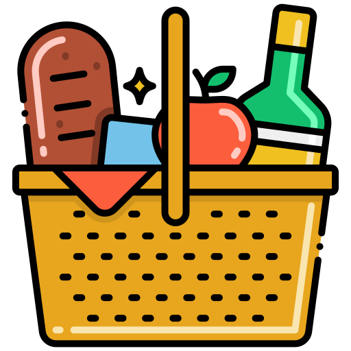 Picnic basket Flaticons Lineal Color icon