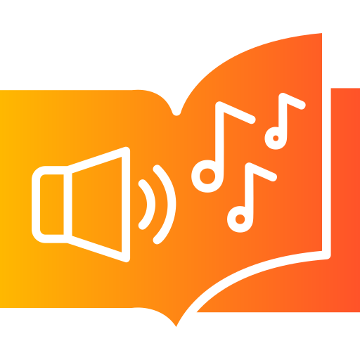 książka audio Generic Flat Gradient ikona
