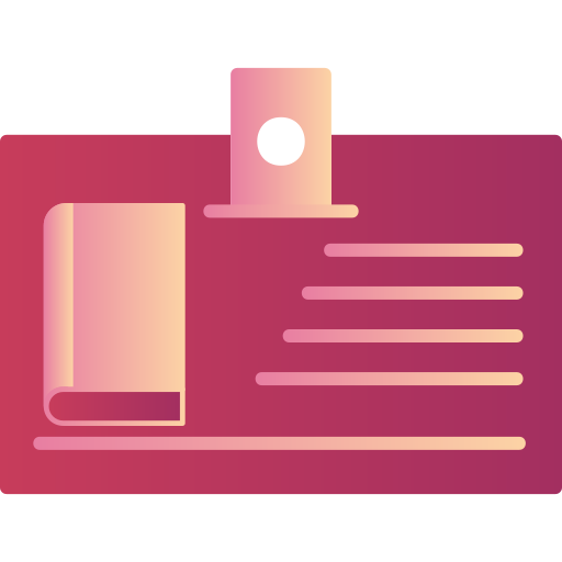 Library card Generic Flat Gradient icon