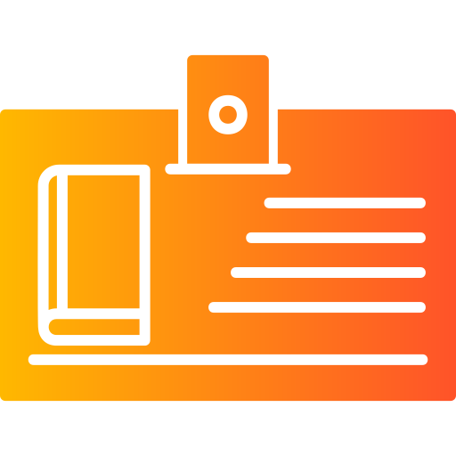 Library card Generic Flat Gradient icon