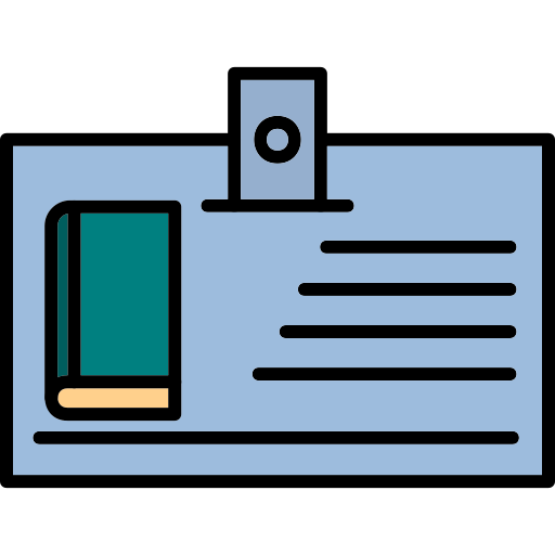 Library card Generic Outline Color icon