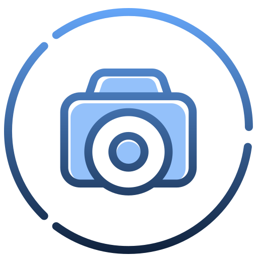 cámara fotográfica Generic Gradient icono