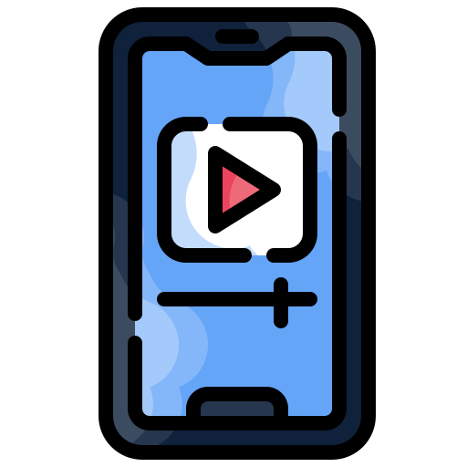 vidéo mobile Generic Outline Color Icône