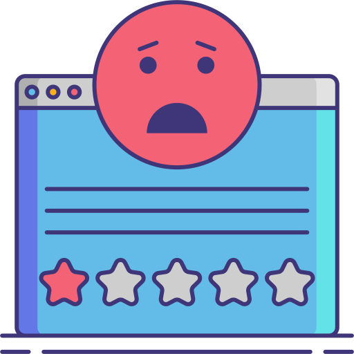 Bad review Flaticons Lineal Color icon