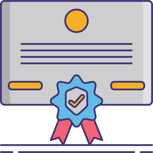 Certification Flaticons Lineal Color icon