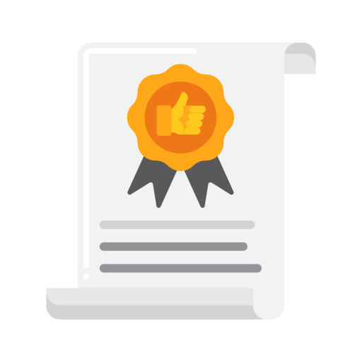Сертификация Flaticons Flat иконка