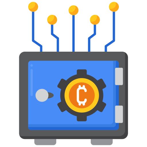 crypto kluis Flaticons Flat icoon