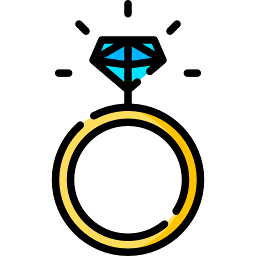 anillo de diamantes Special Lineal color icono