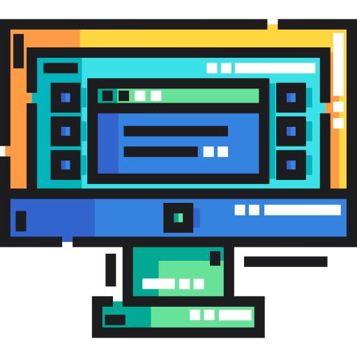 Monitor Detailed Straight Lineal color icon